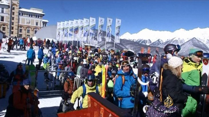 منتجعات سوتشي الأولمبية للتزلج تعج بالسياح رغم ارتفاع الأسعار